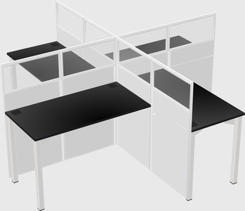 Quad office cubicles