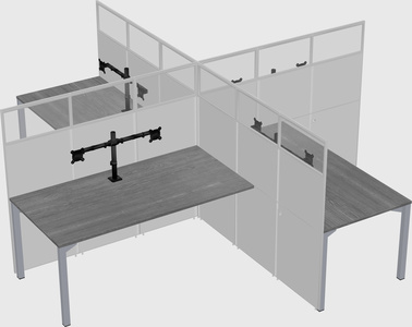 Quad office cubicles