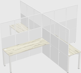 Quad office cubicles