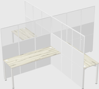 Quad office cubicles