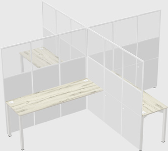 Quad office cubicles