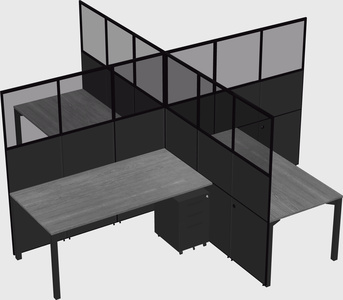 Quad office cubicles