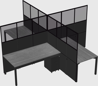 Quad office cubicles