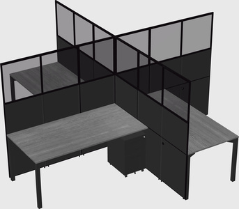 Quad office cubicles