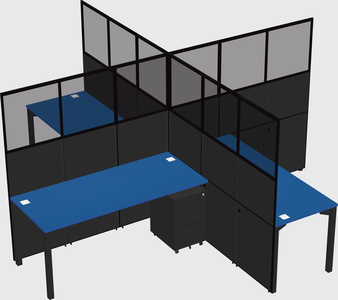 Quad office cubicles