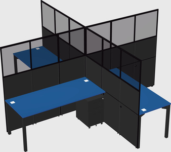 Quad office cubicles