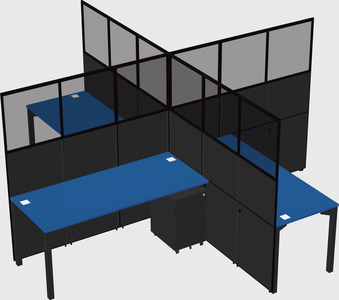 Quad office cubicles
