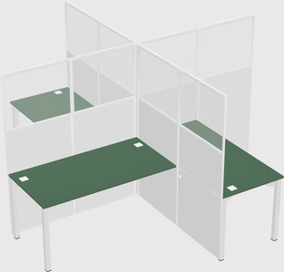 Quad office cubicles