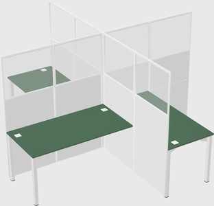 Quad office cubicles