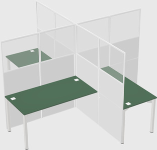 Quad office cubicles