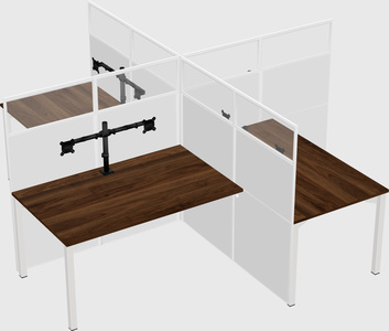 Quad office cubicles