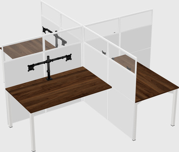 Quad office cubicles