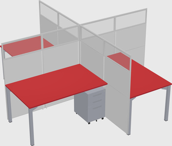 Quad office cubicles