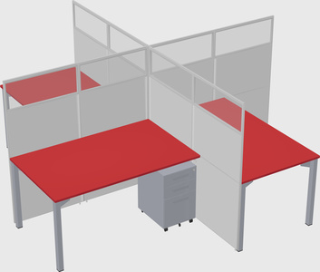 Quad office cubicles