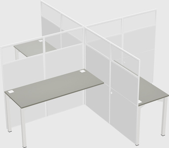 Quad office cubicles