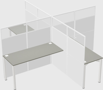 Quad office cubicles