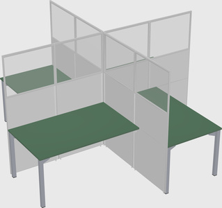 Quad office cubicles