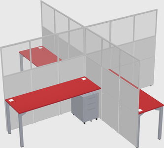 Quad office cubicles