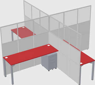 Quad office cubicles