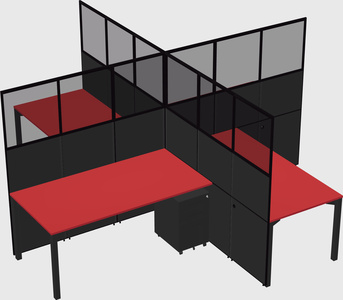 Quad office cubicles