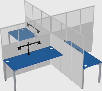 Quad office cubicles