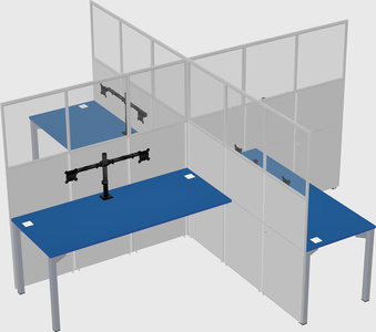 Quad office cubicles