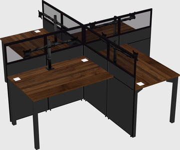 Quad office cubicles
