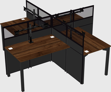 Quad office cubicles