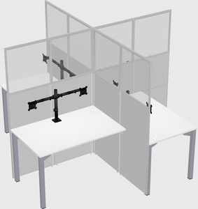 Quad office cubicles