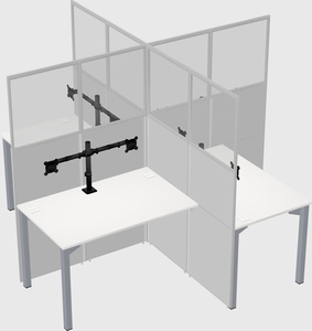 Quad office cubicles
