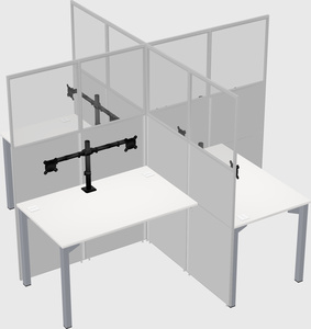 Quad office cubicles