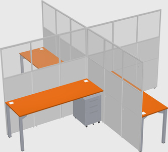 Quad office cubicles