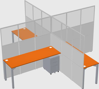 Quad office cubicles