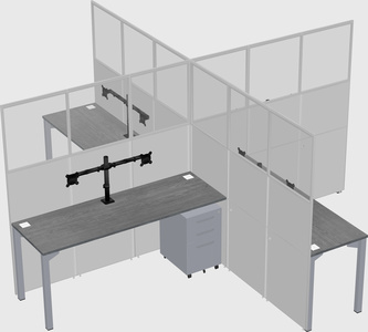 Quad office cubicles