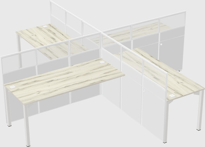 Quad office cubicles