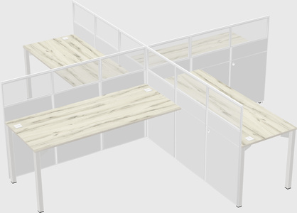Quad office cubicles