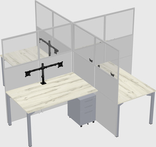 Quad office cubicles