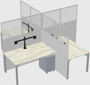 Quad office cubicles
