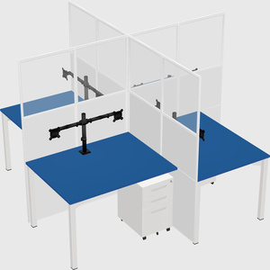 Quad office cubicles