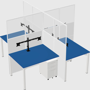 Quad office cubicles