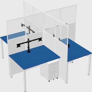 Quad office cubicles