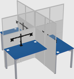Quad office cubicles