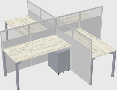 Quad office cubicles
