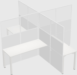 Quad office cubicles