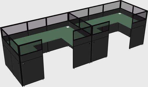 U-shaped cubicle