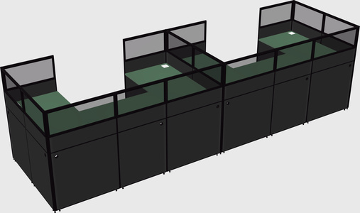 U-shaped cubicle