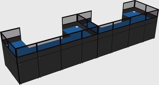 U-shaped cubicle