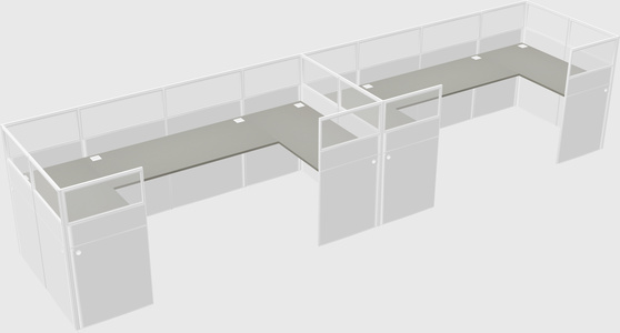 U-shaped cubicle