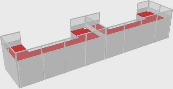 U-shaped cubicle