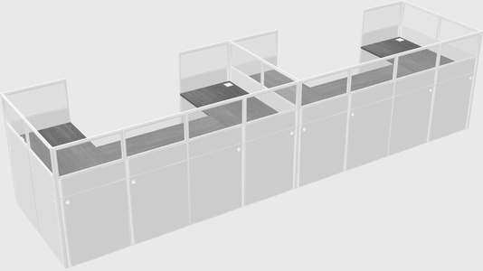 U-shaped cubicle